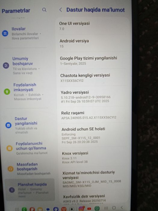 Samsung tab A9 planshet