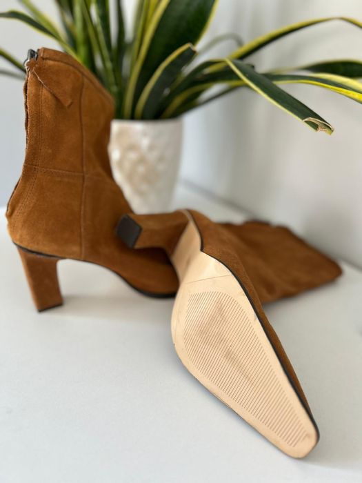 Botine Zara Piele Intoarsa