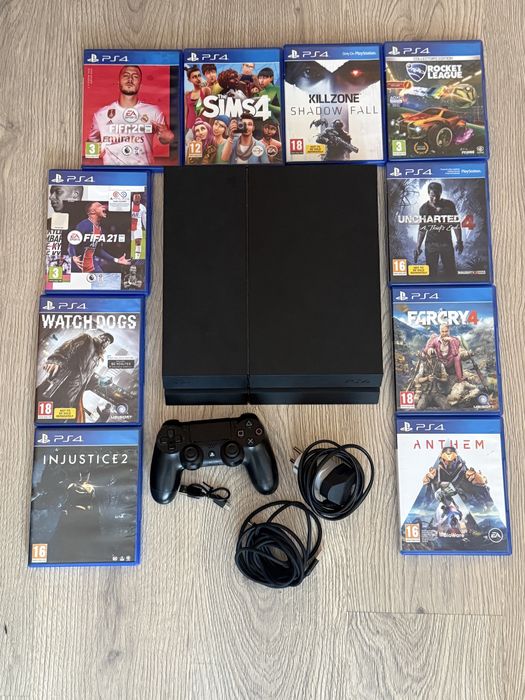 Конзола playstation 4 500 гб, ps4 с 10 диска