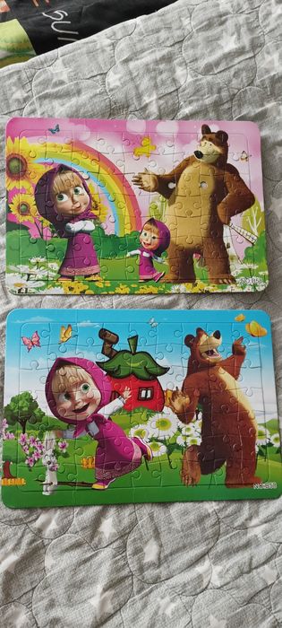 Детские пазлы на картине.