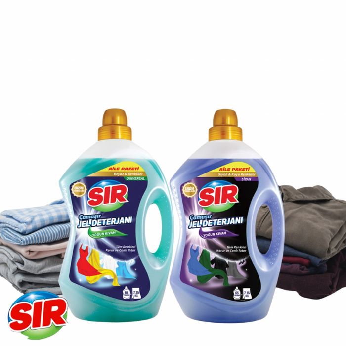 SIR Професионален гел за пране – За бяло, цветно, черно и тъмно пране,