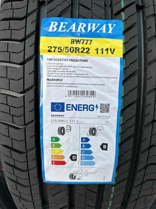 Нови Летни Гуми BEARWAY BW777 275/50R22 111V Нов DOT
