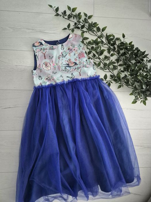 Rochie tul, 3-5 ani, 6-8 ani, bumbac