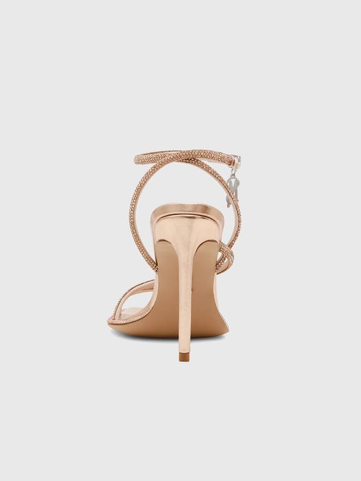 STEVE MADDEN оригинални златисти сандали на ток с камъни
