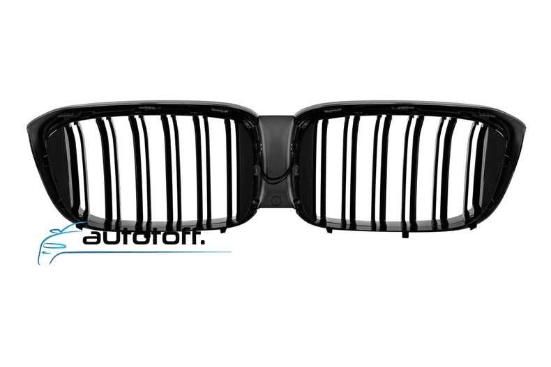 Grila dubla iluminata compatibila cu BMW X3 G01 (18-22) LCI Black Design cu LED
