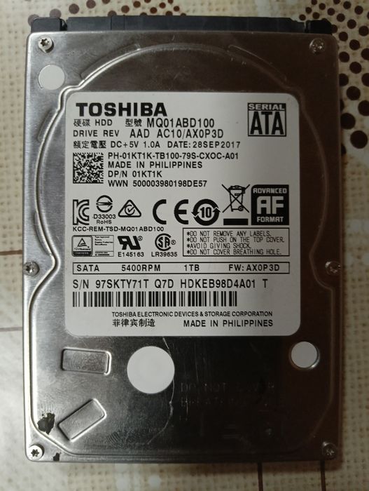 Жёсткий диск HDD Sata  1TB
