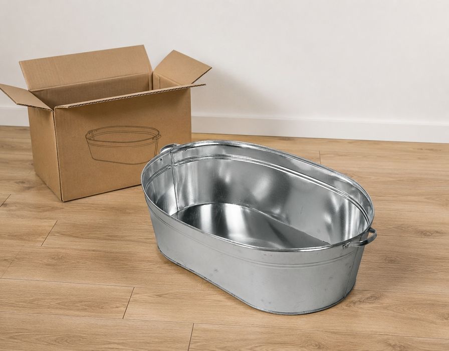 Cadă tablă galvanizată - Nouă - 100 litrii