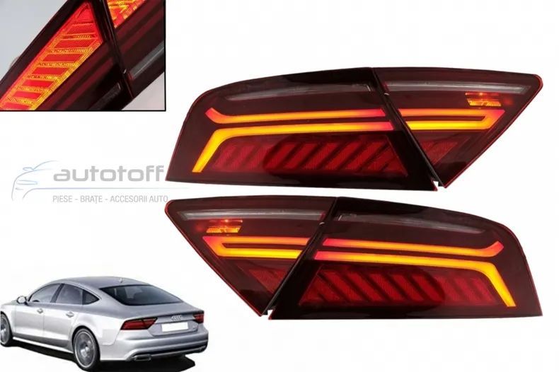 Stopuri LED compatibil cu Audi A7 4G (2010-2014) Facelift Light Bar Design