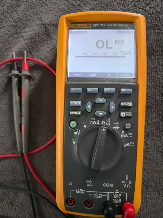 Multimetru cu display grafic și data logger Fluke 287/EUR, CAT III 1000 V, CAT IV 600 V, 50000 counts, calibrat ISO