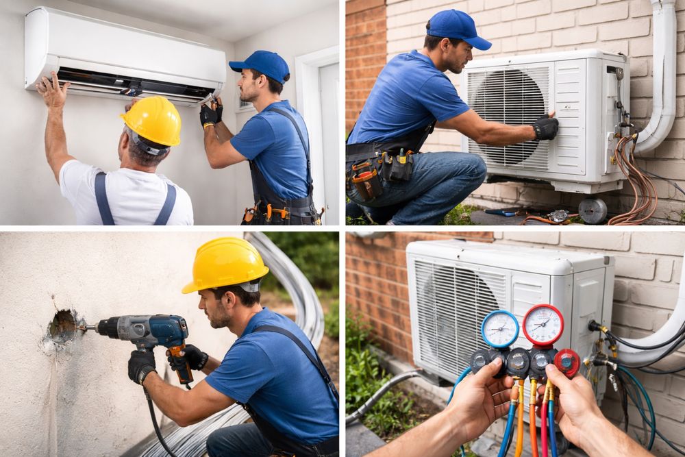 Кондиционер установка, Демонтаж, Монтаж, Фреон