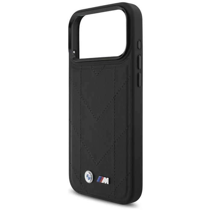 Case bmw m quilted logo magsafe for  iphone 17 pro max black