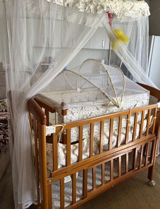 детский манеж с люлькой