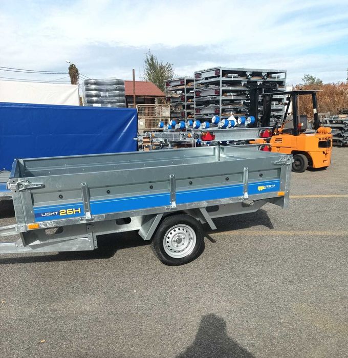 Remorca 750 kg ,2 axe, dimensiuni 260 x 150 cm