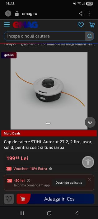 Vând urgent cap de taiere stihl autocut