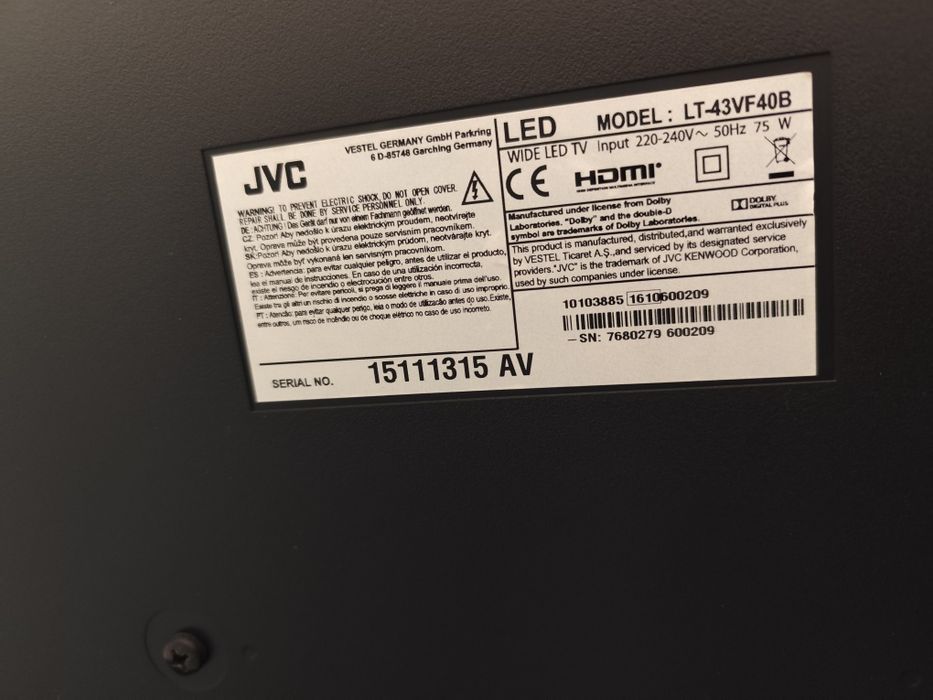LED TV JVC 43 inc  Нов Телевизор