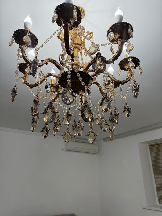 Люстра коричновое-золотое