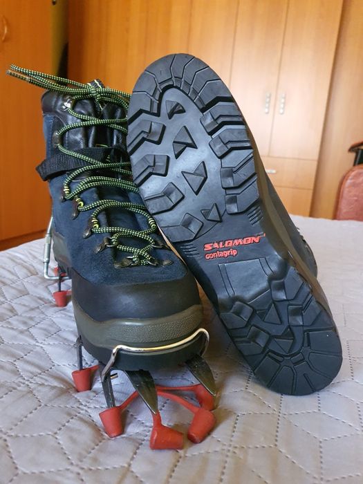 Bocanci tehnici alpinism Salomon si coltari