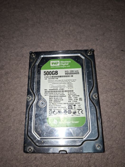hard disk intern Western Digital Caviar Green de 500GB.