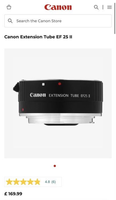 Удлинительные кольца Canon EF12 II и EF25 II