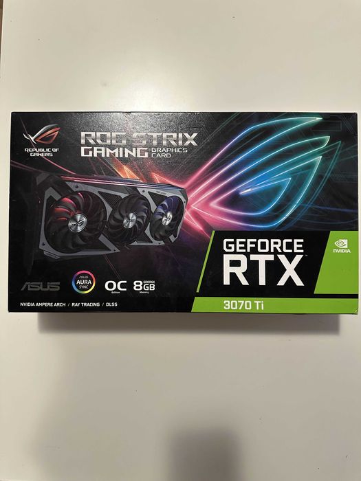 ASUS ROG Strix GeForce RTX 3070 Ti OC 8GB GDDR6X – перфектно състояние, с кутия