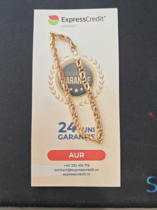 (Ag44 B6005) Bratara aur 14K 7.87g DOAR ACHIZITIE IN AGENTIE