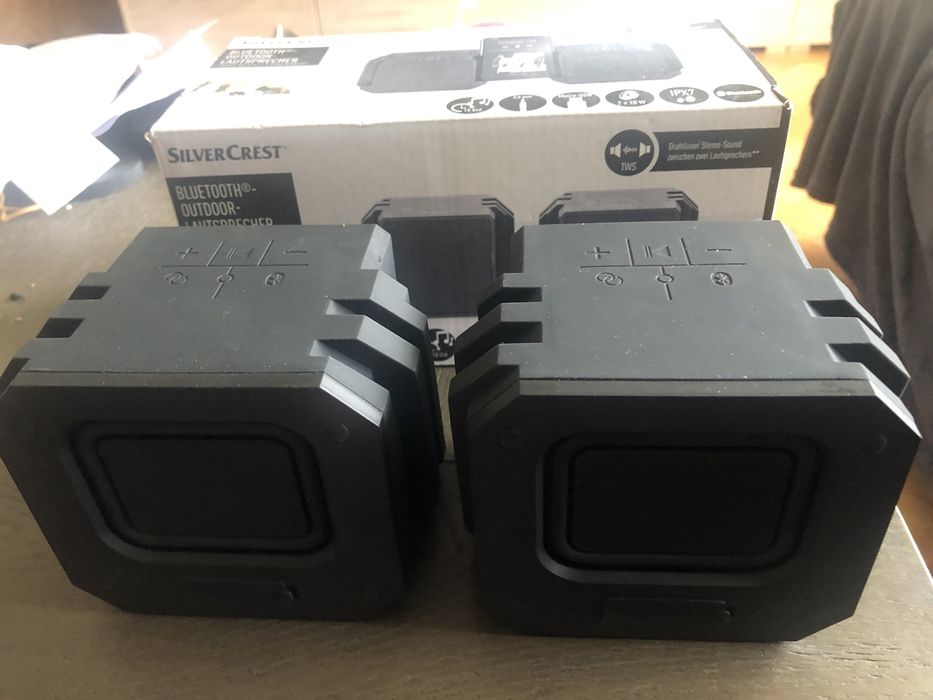 Boxa,pereche de boxe bluetooth Silvercrest,acumulator 10 h de muzica