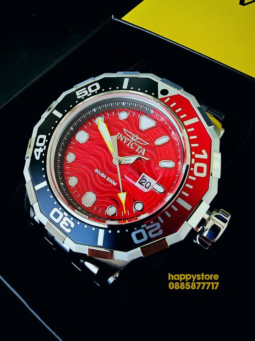 INVICTA Wave Red 52 mm, Инвикта нов ръчен часовник