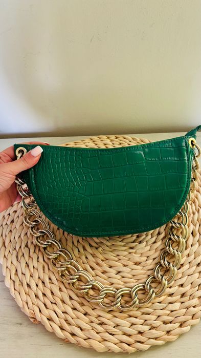 Дамска чанта зелена Zara