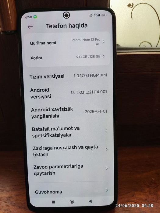 Redmi note 12 pro 4g yangi
