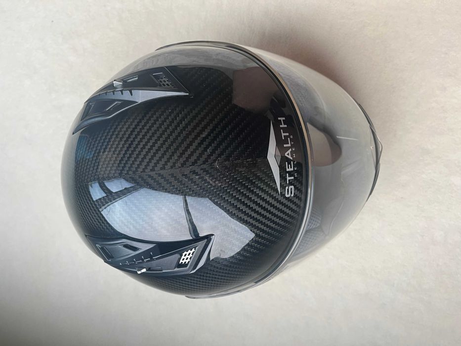 Най-висок клас карбонова каска Stealth размер M / L мото шлем