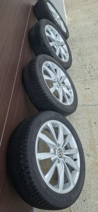 Jante aliaj originale VW R16 R17 5x112 Passat Golf Skoda Audi Seat anvelope iarna Pirelli 215/60/16 Michelin 205/50/17 noi