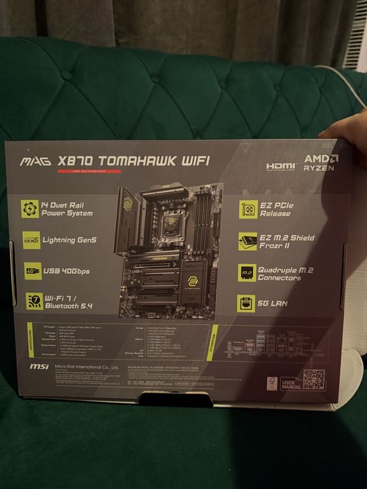 Placă de bază MSI MAG X870 Tomahawk WiFi – AM5, DDR5, PCIe 5.0 (Nouă)