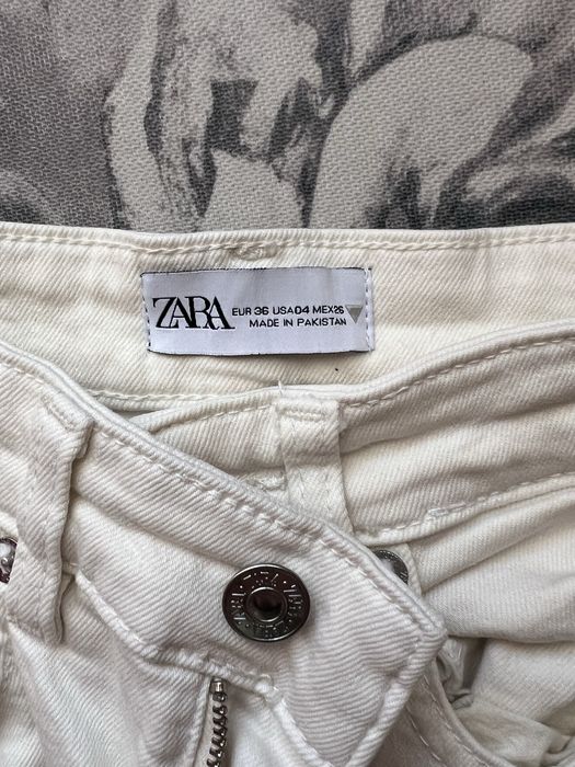Zara бели дамски дънки