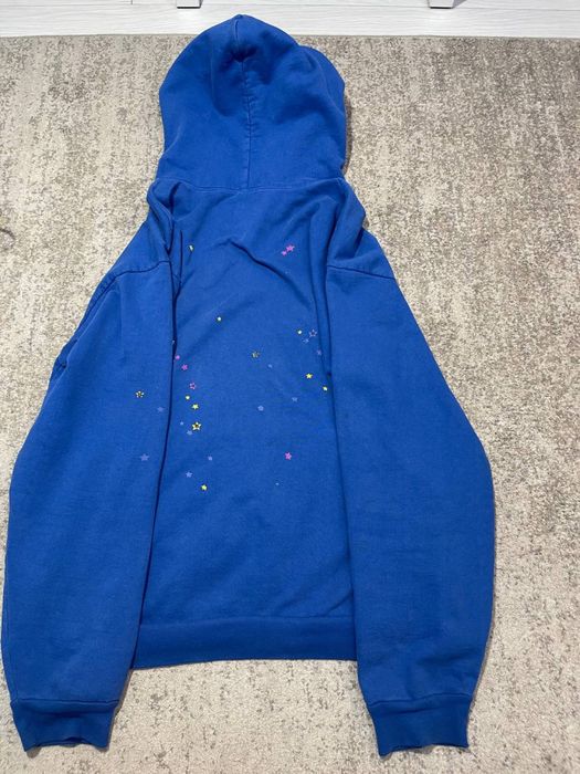 sp5der blue hoodie