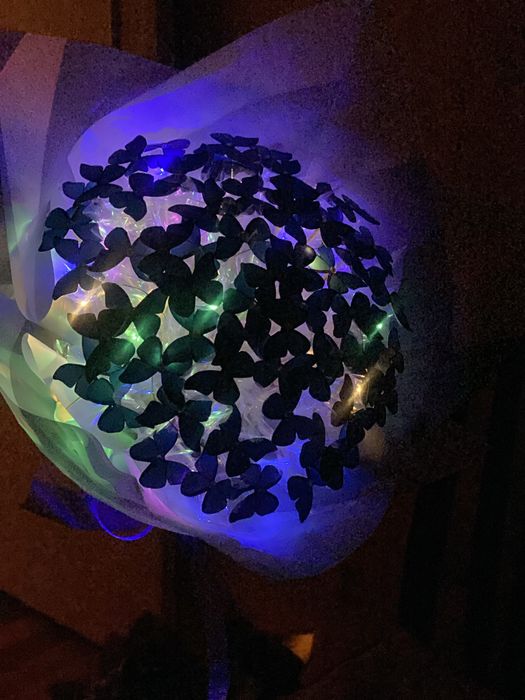 Светящийся букет из бабочек