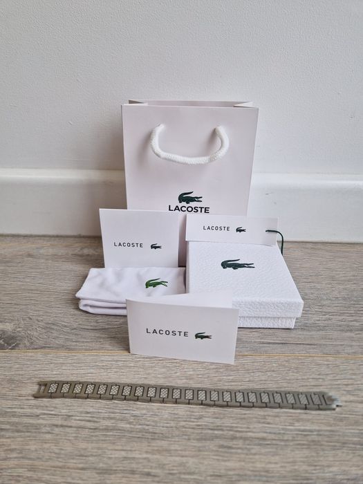 Bratara Lacoste - 21cm - Argintiu