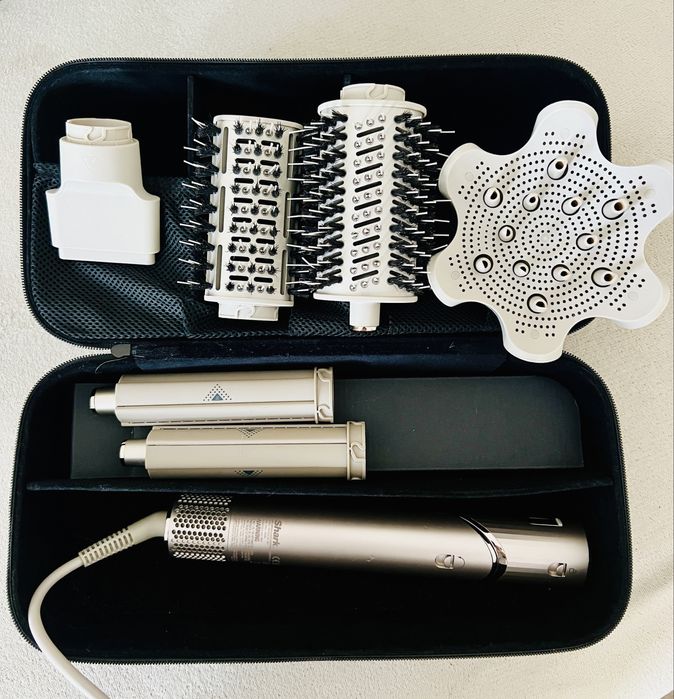 Ondulator Shark Flexstyle 5-in-1, 5 moduri de coafare, 6 accesorii, argintiu - multistyler