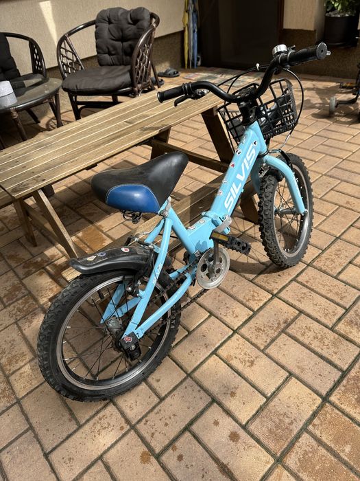 Bicicleta copii pliabila albastra