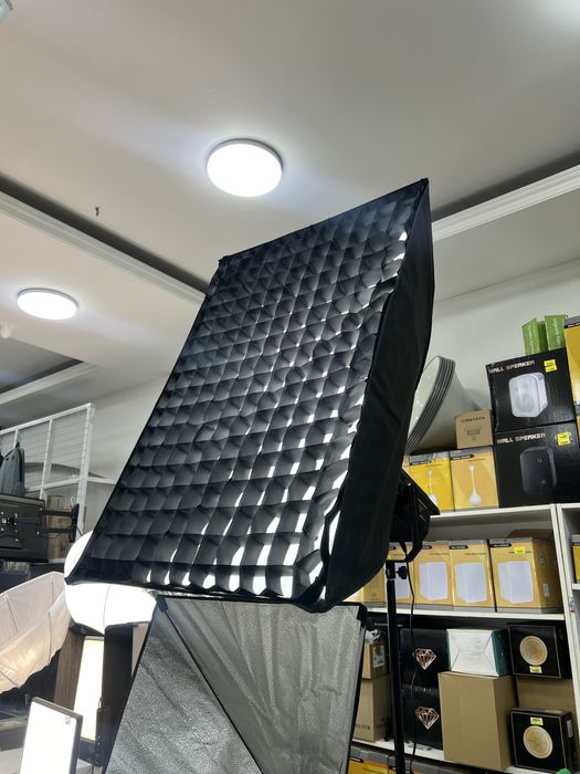 Софтбокс с сотами, 300W, видеосвет, студийный свет, прожектор