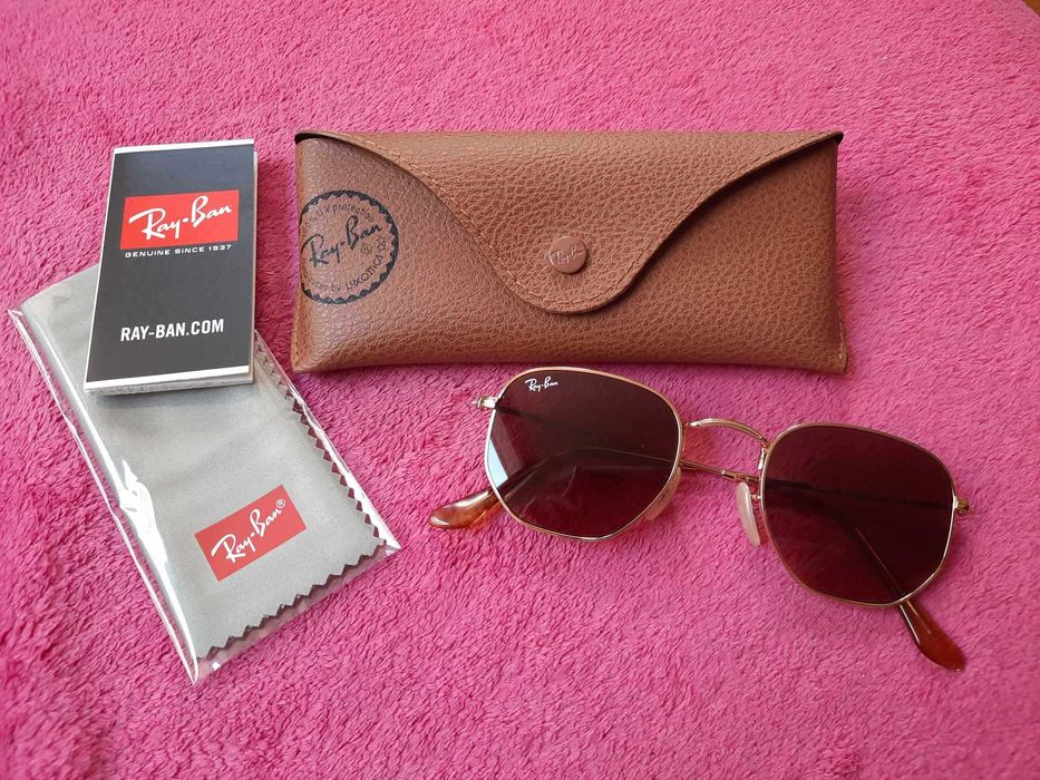 Чисто нови оригинални слънчеви очила Ray Ban със сертификат и калъф