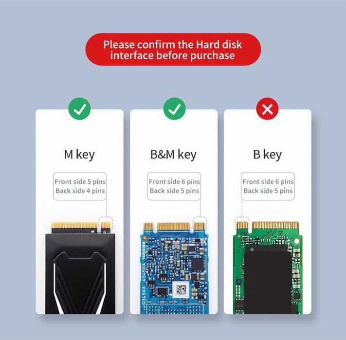 DM Adaptor SSD M.2 NGFF NVMe la USB 3.0 / USB-C rack cu carcasa