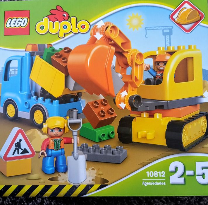 Lego Duplo - Camion si excavator pe senile, seria 10812 copii 2-5 ani
