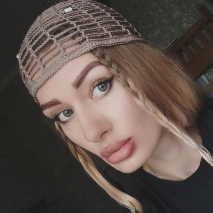 Шапочка сетка кроше