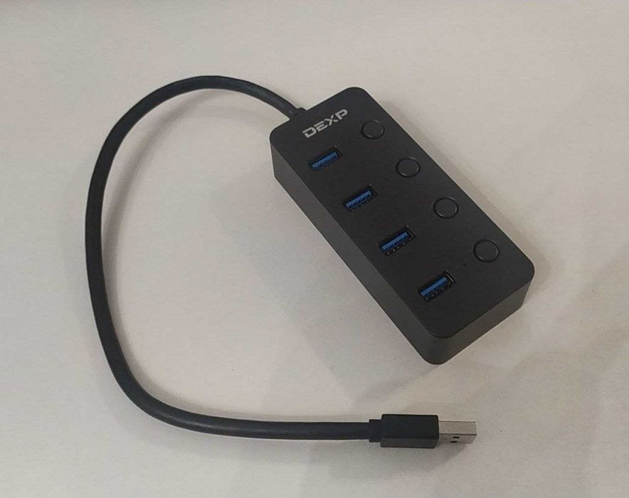 USB-разветвитель DEXP W9PH4 на 4 разъёма USB 3.2 Gen1 Type-A