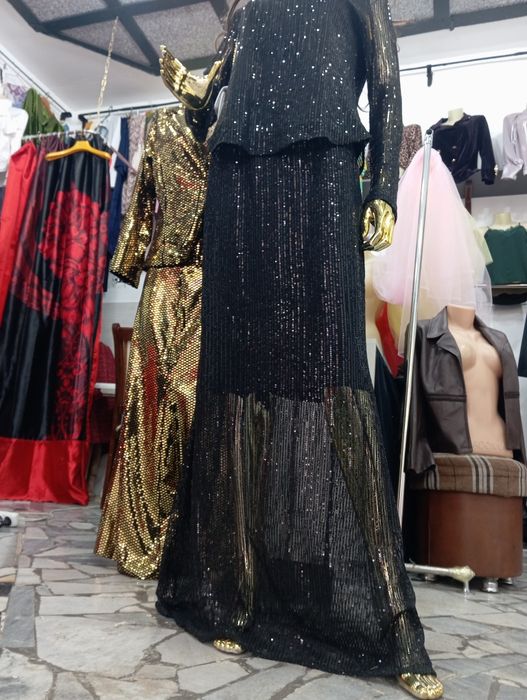 Payetkali oqshom kofta yubkasi