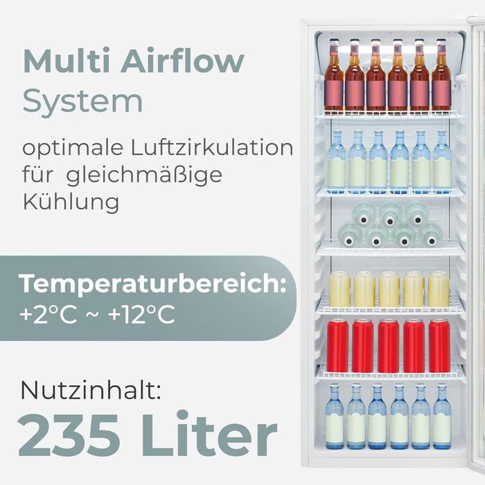 Нова хладилна витрина с вентилатор Bomann KSG 7292 бял