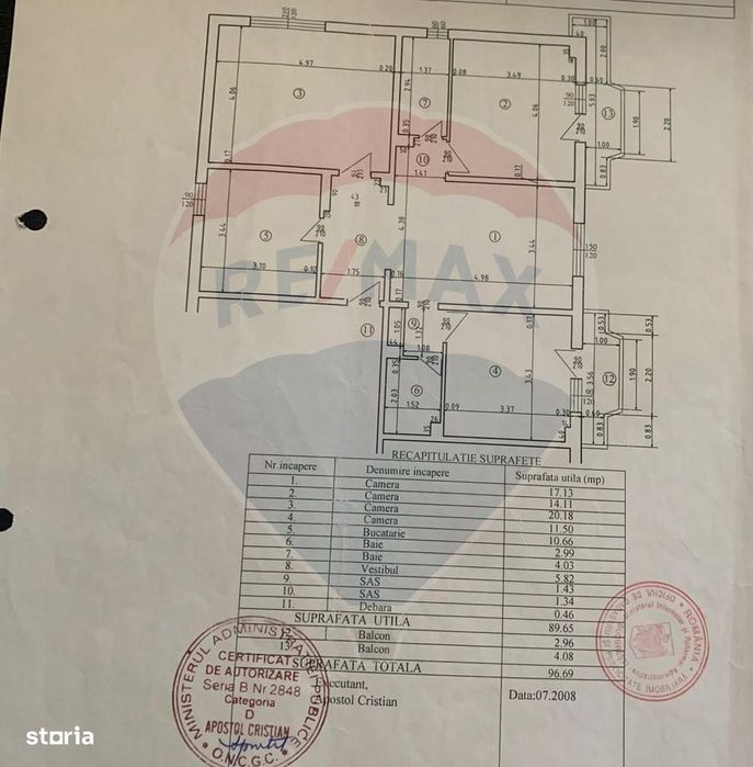 Apartament cu 4 camere de vânzare în zona Sebastian