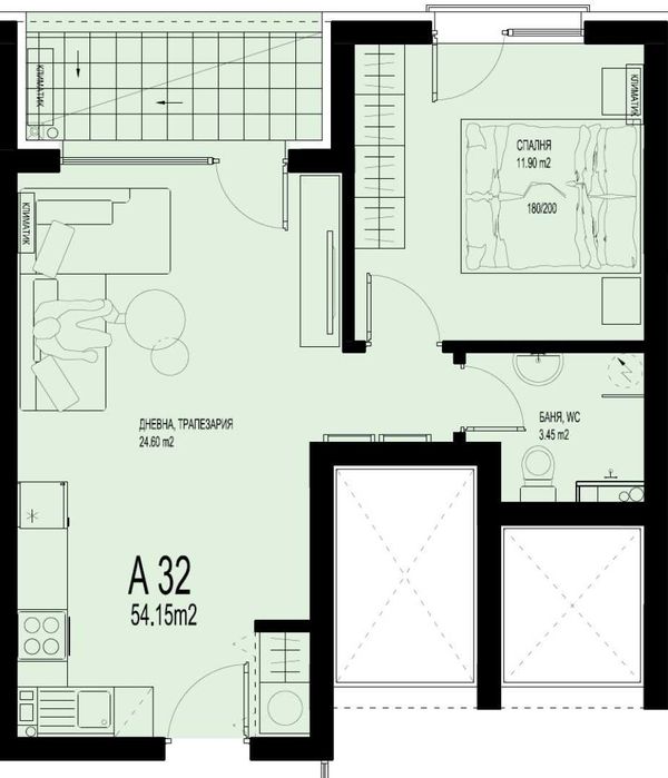 Продава се Двустаен апартамент в Пловдив, Христо Смирненски - 64 кв.м за 726 €/кв.м - Снимка #1