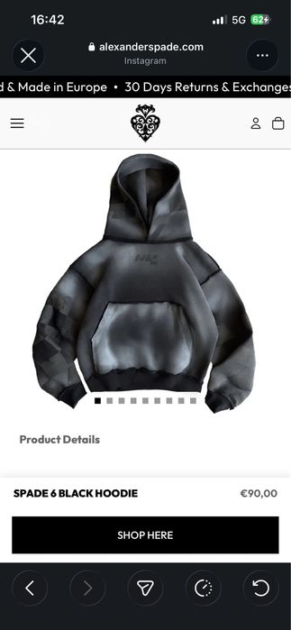 Alexander Spade x Nikola Tsolov black hoodie XS
