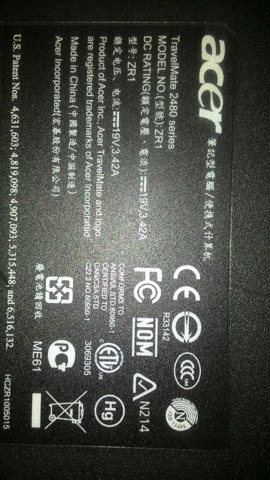 Laptop Acer, 2480 series, model 2482 perfect functional